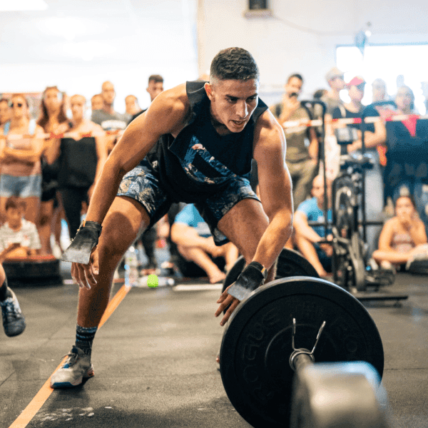 Athlete completing a coached strength and conditioning session